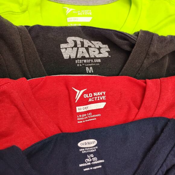 Bundle of 7 T-shirts Short Sleeve Size Large 10-12 and One XL Long Sleeve - Picture 11 of 11